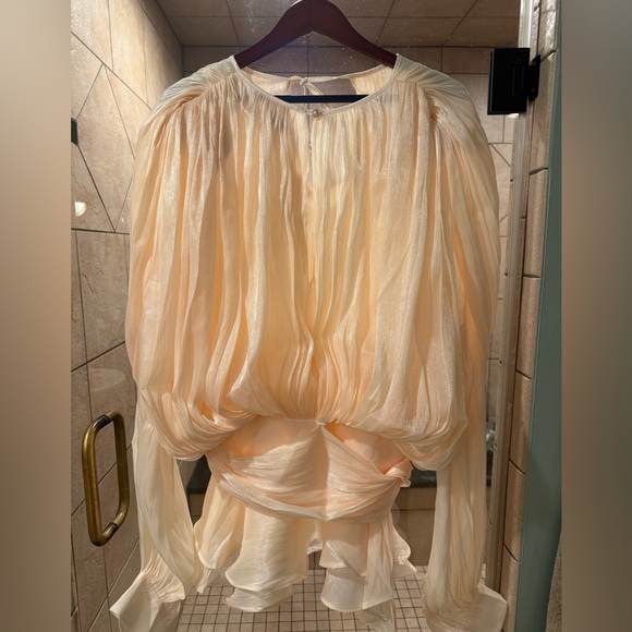 Cream Ruched Smocked Mini Sundress- New - XL - Picture 10 of 11